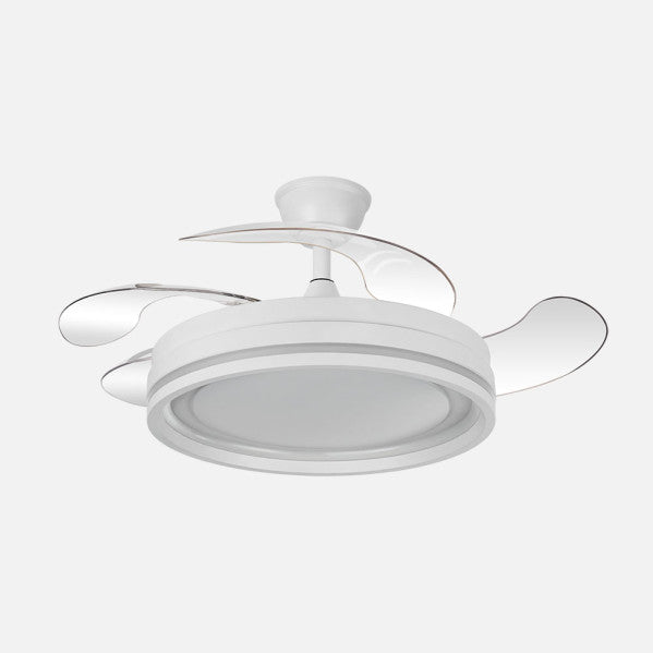 Ventilador de Techo Cerrato 107 cm Aspas Retráctiles y LED Blanco Fabrilamp