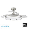 Ventilador DC Dani Níquel 48W 4800lm Fabrilamp, vista frontal