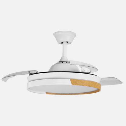 Ventilador de techo moderno con aspas retráctiles ideal para salón