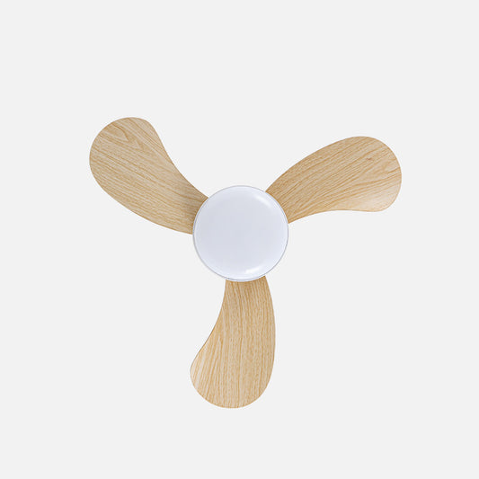 Ventilador Enoc fabricado en Metal, ABS y Policarbonato color Blanco/Haya