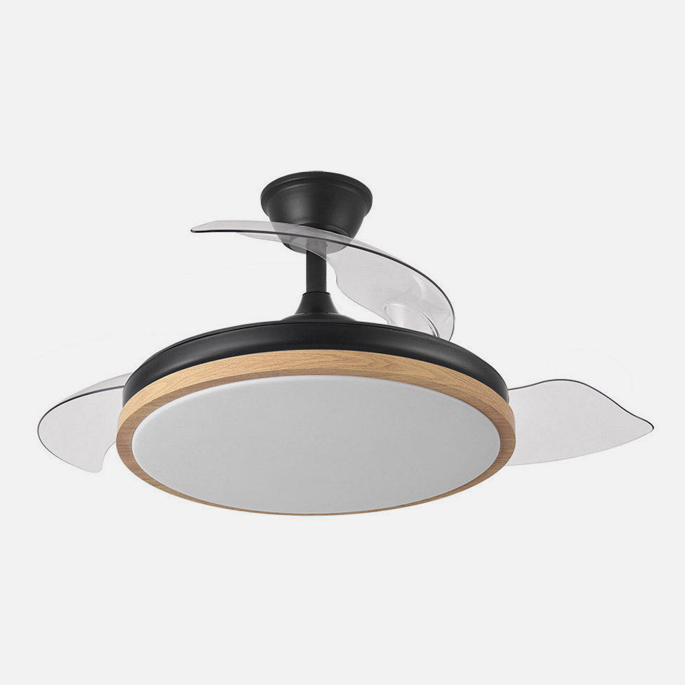 Ventilador de techo moderno con aspas retráctiles ideal para salón