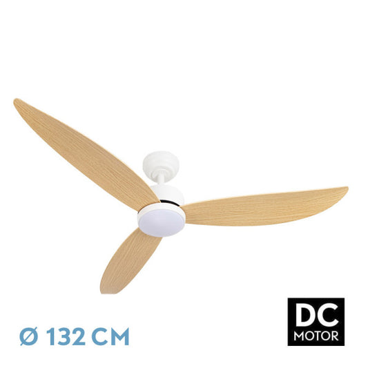 Ventilador de techo GENIL 24W Blanco Haya Abrila - vista principal | Fabrilamp / Abrila