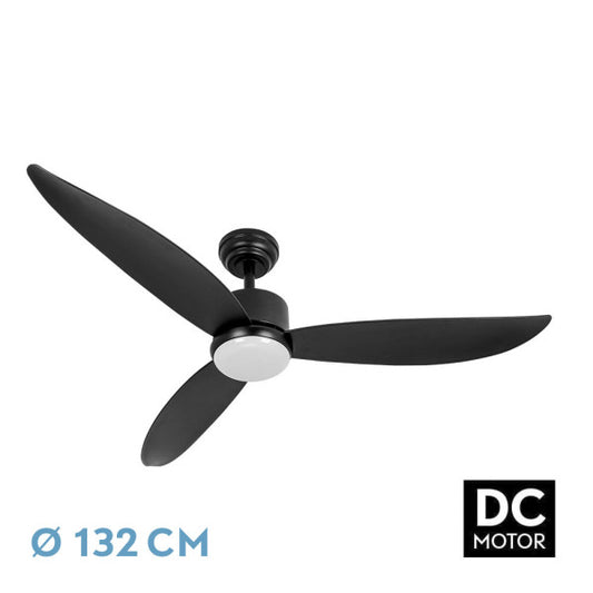 Ventilador de Techo con Luz LED Genil 132 cm Negro Fabrilamp - vista principal | Fabrilamp / Abrila