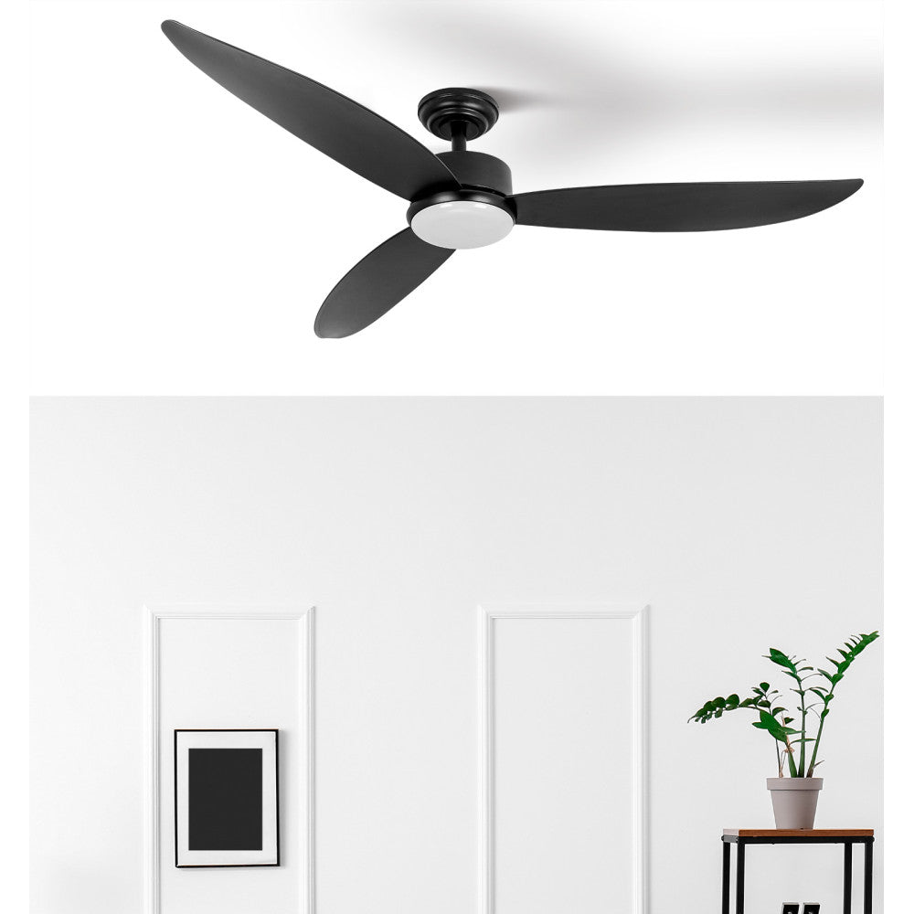 Elegante ventilador negro ideal para el salón