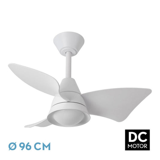 Ventilador DC Jaguar 30W 3000lm Blanco, vista frontal