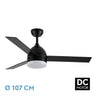 Ventilador de techo Legio Fabrilamp / Abrila con luz LED y motor DC, SKU 212691336