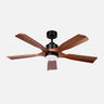 Ventilador de techo DC Letur Fabrilamp / Abrila negro y roble, ref. 261691536