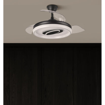 Elegante ventilador de techo negro ideal para salón