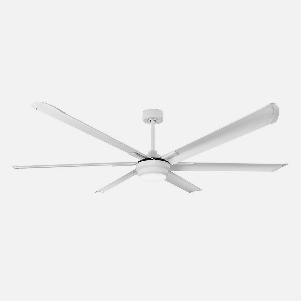 Ventilador techo con motor DC de bajo consumo, 6 velocidades y 18.680 m³/h de flujo de aire, ideal para estancias grandes