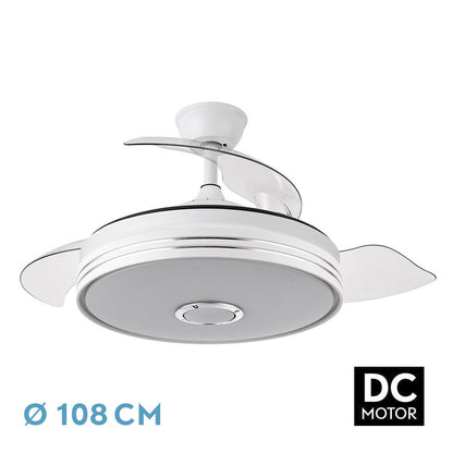 Ventilador de techo LED Matanuska Fabrilamp / Abrila con Bluetooth, 142791401