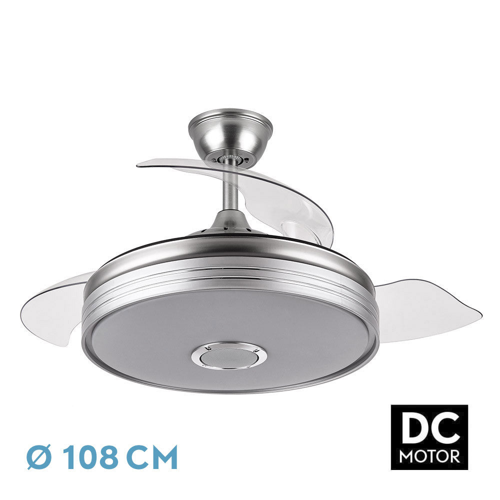 Ventilador de Techo LED Níquel Matanuska Fabrilamp / Abrila 142791403