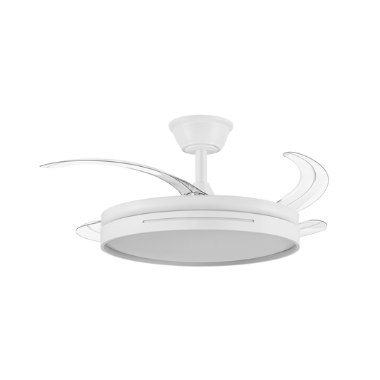 Ventilador de Techo Retráctil Micenas 106 cm con LED Fabrilamp - vista principal | Fabrilamp / Abrila · Ref. 186091401