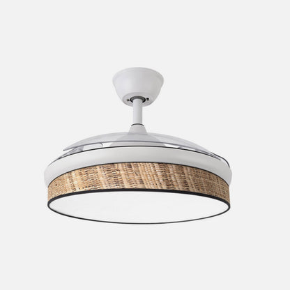 Ventilador de Techo Retráctil Moda 91 cm Blanco y Cañizo Fabrilamp - imagen 3 | Fabrilamp / Abrila