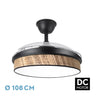 Ventilador de Techo MODA Fabrilamp / Abrila 212490709 con luz LED y aspas retráctiles