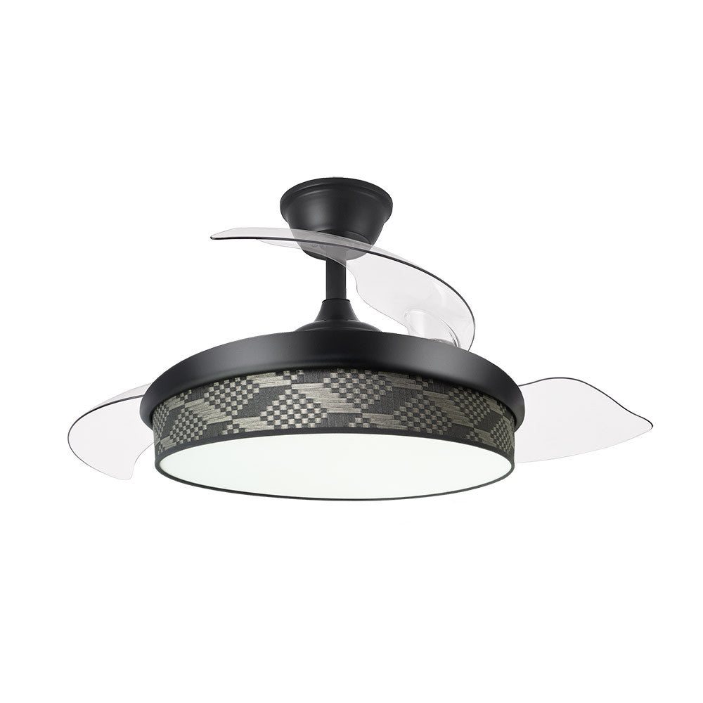 Ventilador MODA fabricado en Metal, ABS y Textil color Negro/Gris