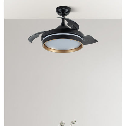 Elegante ventilador con aspas retráctiles ideal para salón