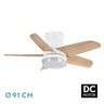 Ventilador de Techo Neutron Fabrilamp / Abrila 207991568 con luz LED y motor DC