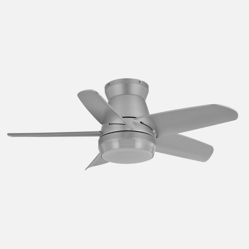 Ventilador Neutron fabricado en metal y ABS color plata con luz LED