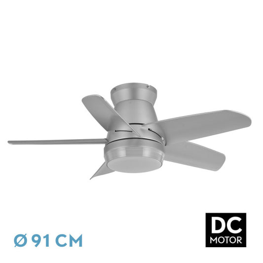 Ventilador de Techo con Luz Neutron 91 cm Plata Fabrilamp - vista principal | Fabrilamp / Abrila