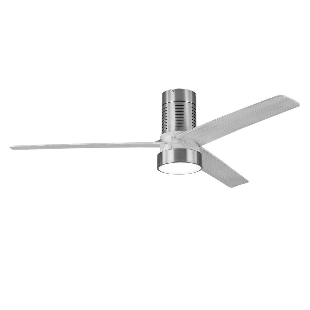 Ventilador Teo fabricado en Metal y Policarbonato color Níquel/Gris