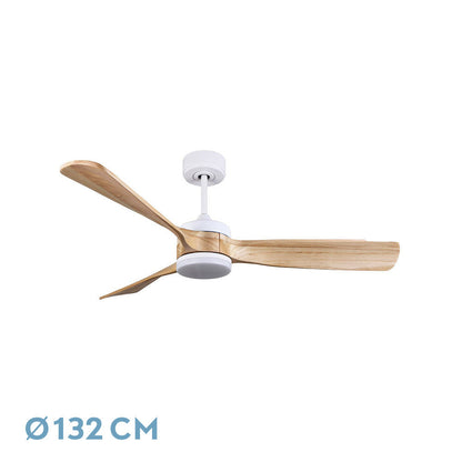 Ventilador techo DC Oriente 26W Fabrilamp / Abrila SKU 187991368 con aspas de madera de haya