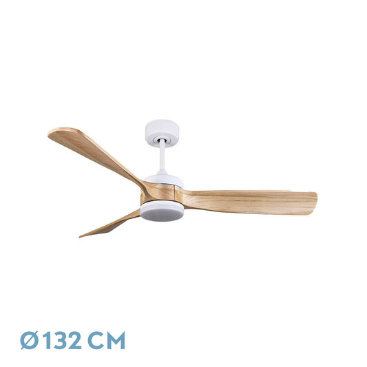 Ventilador techo DC Oriente 26W Fabrilamp / Abrila SKU 187991368 con aspas de madera de haya