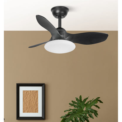 Ventilador de techo Paramo fabricado en Metal y ABS color Negro