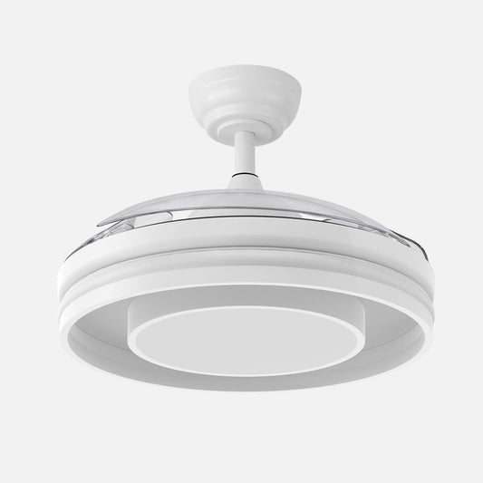 Ventilador Pitufo fabricado en metal blanco color blanco