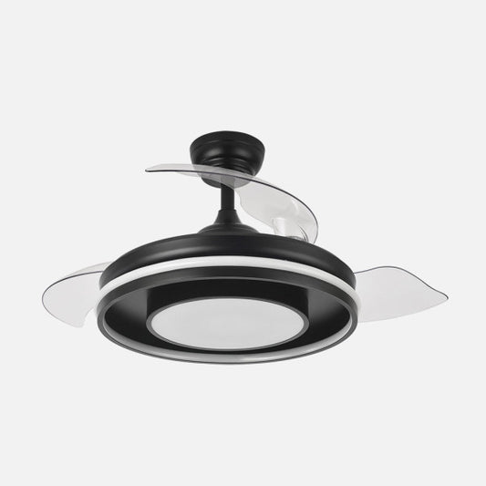 Ventilador de Techo Pitufo 107 cm Aspas Retráctiles con Luz LED RGB Negro Fabrilamp - vista principal | Fabrilamp / Abrila