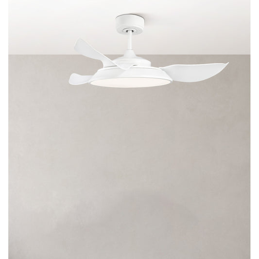 Ventilador de techo fabricado en metal y ABS policarbonato color blanco - Serie SIERRA