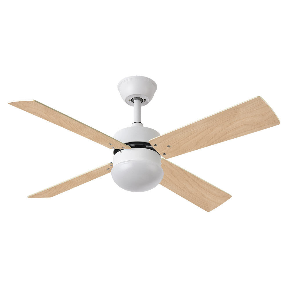 Ventilador Sofia fabricado en Metal color Blanco con aspas MDF