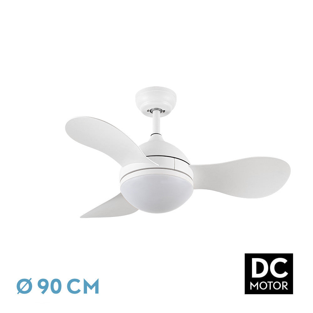 Solido Ventilador de Techo LED DC Blanco Fabrilamp / Abrila