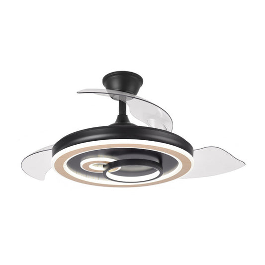 Ventilador de Techo Sultan 107 cm Aspas Retráctiles con LED Negro/Madera Fabrilamp - imagen 2 | Fabrilamp / Abrila