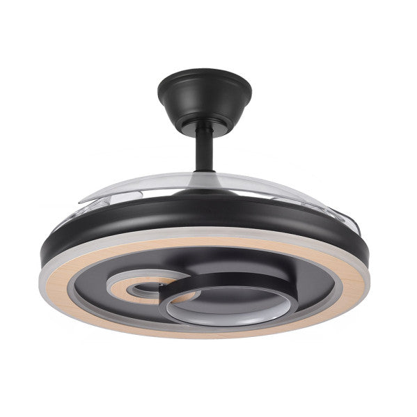Ventilador DC Sultan Negro/Madera 59W Fabrilamp - Control remoto
