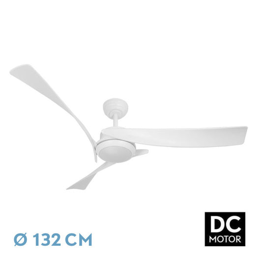 Ventilador de Techo con Luz Tarento 132 cm Blanco Fabrilamp - vista principal | Fabrilamp / Abrila