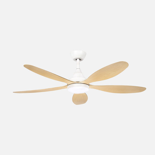 Ventilador de techo Tobarra Fabrilamp / Abrila con luz LED y motor DC, Ref. 262391568