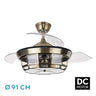 Ventilador Techo Tornado Mini Cuero Fabrilamp / Abrila 222699014