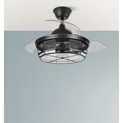 Elegante ventilador con aspas retráctiles ideal para el salón