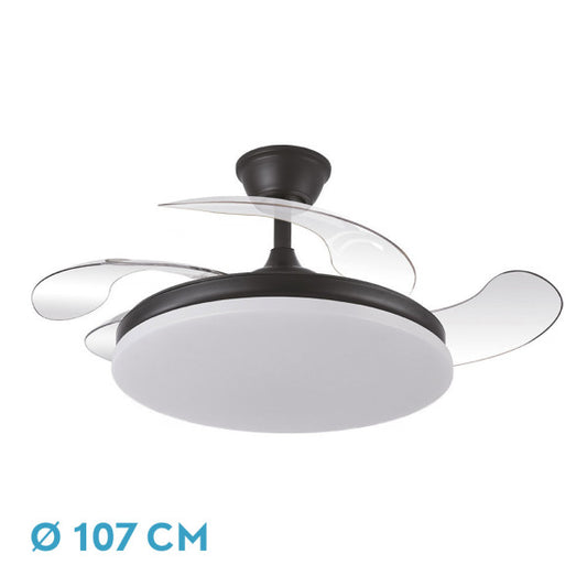 Ventilador de Techo con Luz Tridente 107 cm Negro Fabrilamp - vista principal | Fabrilamp / Abrila