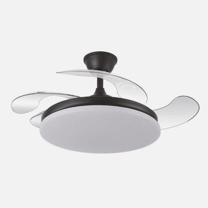 Ventilador de Techo Tridente 107 cm Negro con Luz LED Fabrilamp encendida con proyección de luz y ambiente | LuzGurú