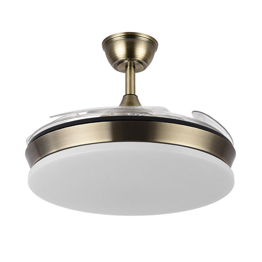 Ventilador Tridente Mini fabricado en Metal color Cuero