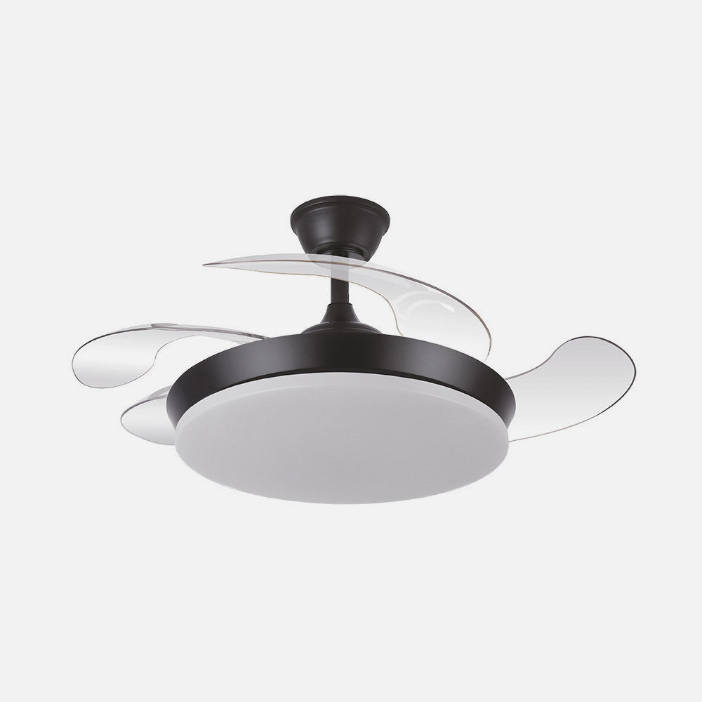 Ventilador de techo moderno con aspas retráctiles ideal para salón o dormitorio
