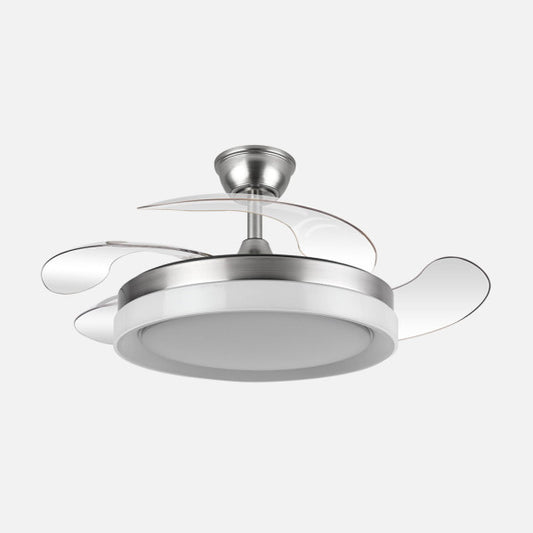 Ventilador de Techo Zenit 107 cm Aspas Retráctiles LED Níquel Fabrilamp - vista principal | Fabrilamp / Abrila