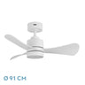 Ventilador de Techo LED DC Blanco Fabrilamp / Abrila Zepelin 207791301