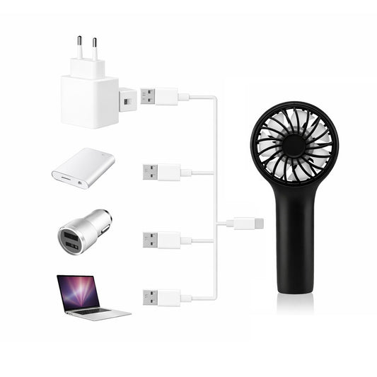 Ventilador de Mano Recargable Travel 3 Velocidades Negro CristalRecord - imagen 2 | CristalRecord