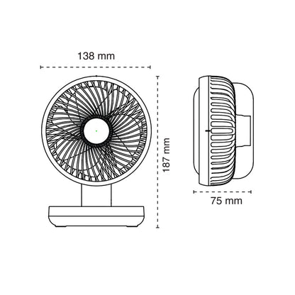 Ventilador de mesa Minifan con 4 velocidades ajustables