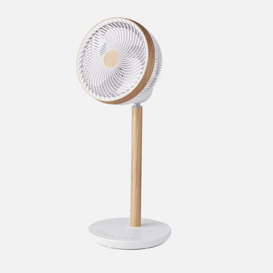 Ventilador Colibri fabricado en Metal, ABS y Policarbonato color Blanco/Haya