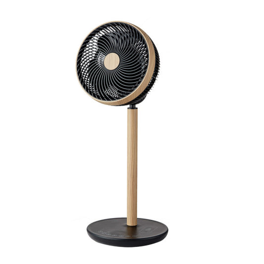 Ventilador de pie Colibri Negro/Madera de Fabrilamp, 25W, 12 velocidades, con mando a distancia y temporizador.