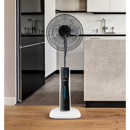 Ventilador de pie nebulizador con temporizador de 1 a 12 horas