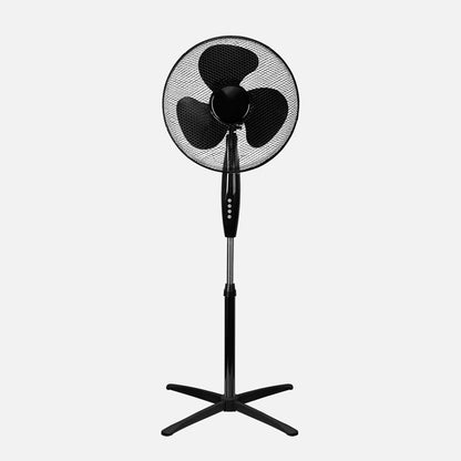 Ventilador de pie Flip negro Fabrilamp / Abrila, ref. 259441009, ideal para combatir el calor.